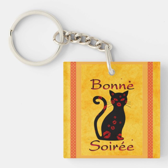 French:Bonne Soiree Keychain (Front)