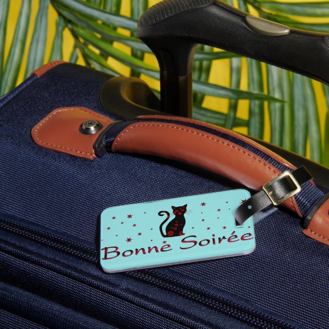 French:Bonne Soiree Luggage Tag (Front Insitu 3)