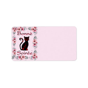 French:Bonne Soiree Return Address Label