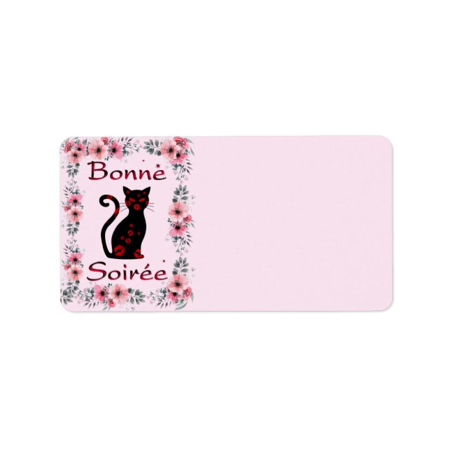 French:Bonne Soiree Return Address Label (Front)