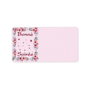 French:Bonne Soiree Return Address Label
