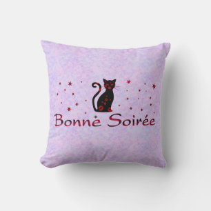 French:Bonne Soiree Throw Pillow