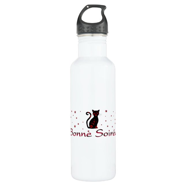 French:Bonne Soiree Water Bottle (Front)