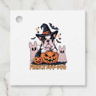 French Boo Dog Cute Frenchie Halloween Ghost Dog T Favour Tags
