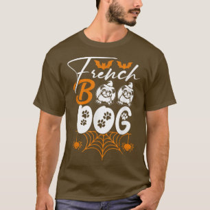 French Boo Dog Funny Halloween, French Bulldog T-Shirt
