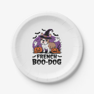 French Boo Dog – the Spookiest Pup Paper Plate
