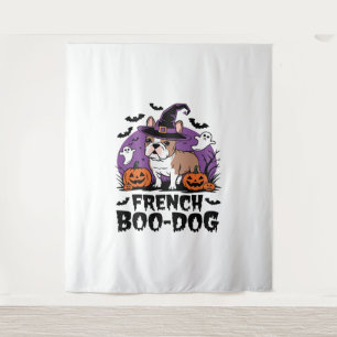 French Boo Dog – the Spookiest Pup Tapestry