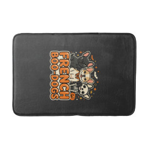 French Boo Dogs Halloween French Bulldog Design_1 Bath Mat