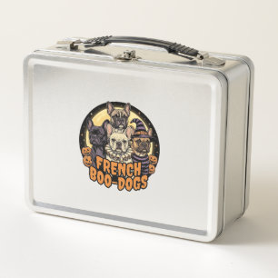 French Boo-Dogs Halloween French Bulldog Design_1 Metal Lunch Box