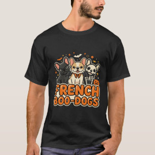 French Boo Dogs Halloween French Bulldog Design_1 T-Shirt