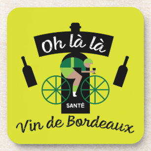 French Bordeaux Wine Beverage Coaster