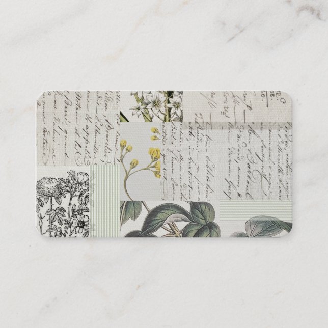 French Botanical Calling Cards (Front)