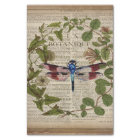 french botanical leaves modern vintage dragonfly
