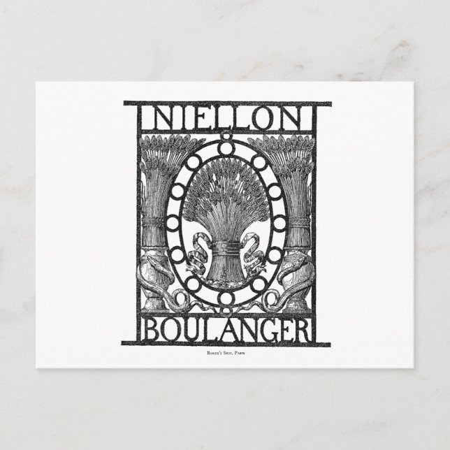 French Boulanger Bakery Postcard (Front)