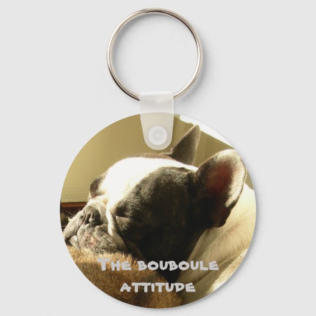 French Bouledogue attitude Keychain (Front)