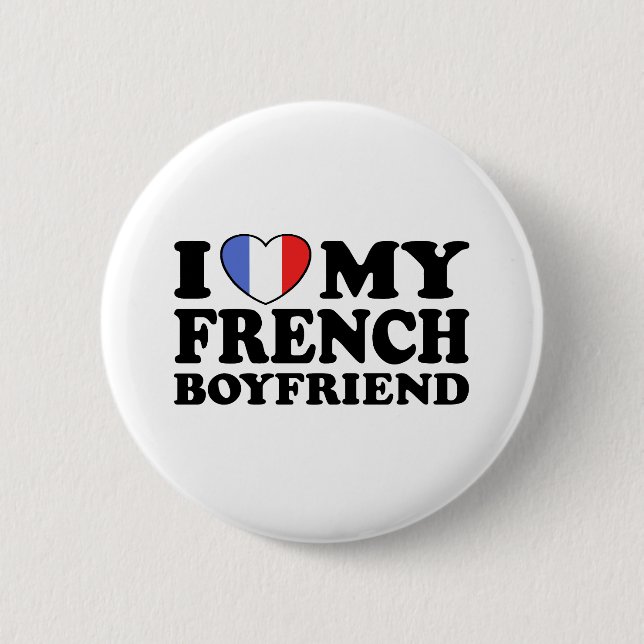 French Boyfriend 2 Inch Round Button (Front)