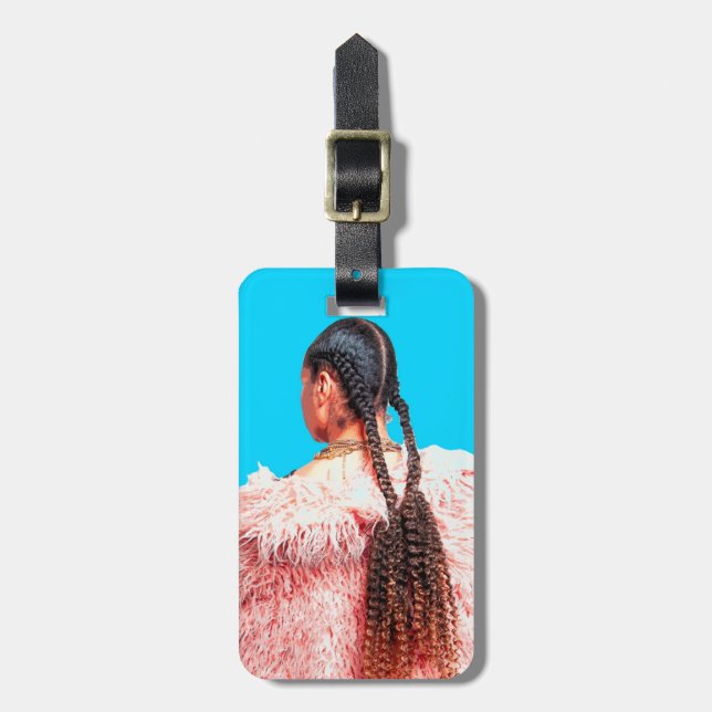 French Braids Luggage Tag (Front Vertical)