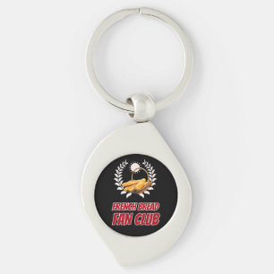French Bread Fan Club Funny Foodie Humour Keychain