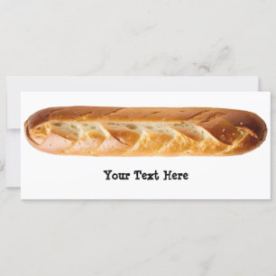 French Bread Stick Loaf Baguette Personalized Card
