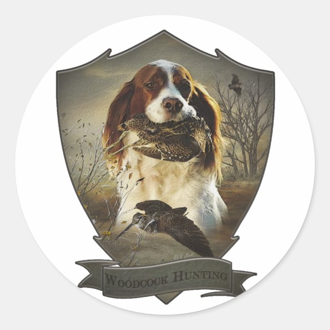 French Brittany , Art   Classic Round Sticker (Front)
