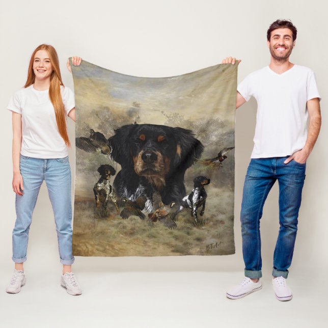 French Brittany , Art    Fleece Blanket (In Situ)