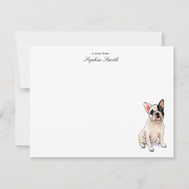 French Bull dog Custom Flat Merci Notes (Devant)