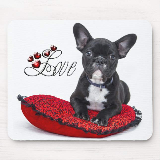 French Bull Dog - Frenchie - Love Mouse Pad (Front)