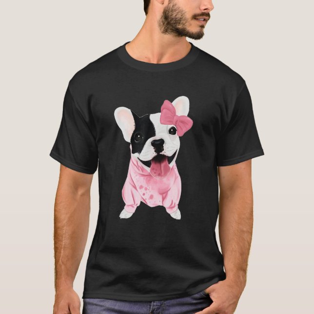 French Bull dog Love r Dad Mom Boy Girl T-Shirt (Front)
