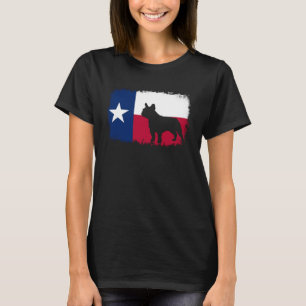 French bull dog Texas Texan flag frenchies bulldog T-Shirt