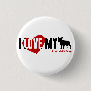 French Bulldog 1 Inch Round Button