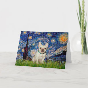 French Bulldog 1 - Starry Night Card