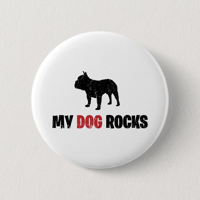 French Bulldog 2 Inch Round Button (Front)