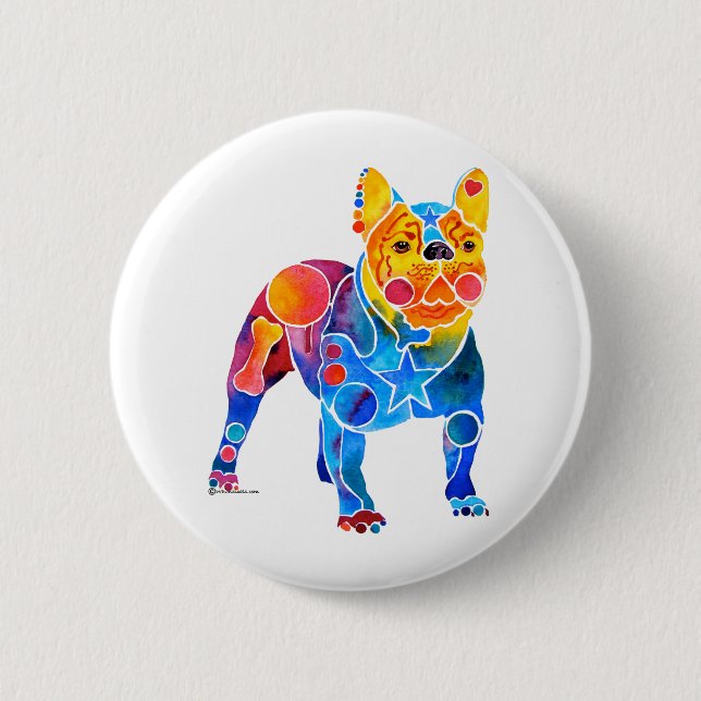 French Bulldog 2 Inch Round Button (Front)