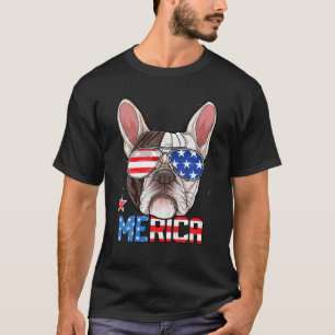 French Bulldog 4Th Of July Merica Men Women Americ T-Shirt