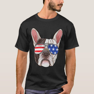 French Bulldog 4Th Of July Sunglasses Men USA Amer T-Shirt