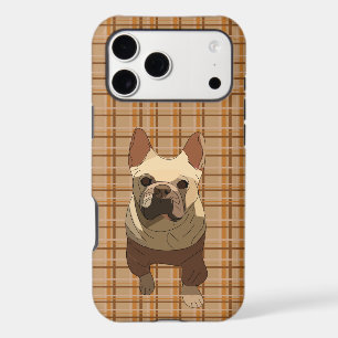 French Bulldog à carreaux d'automne