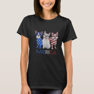 French Bulldog American Flag 4th Of July Independe T-Shirt