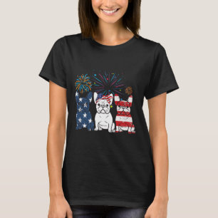 French Bulldog American Flag 4th Of July Independe T-Shirt