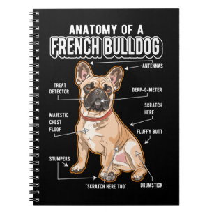 French Bulldog Anatomy Funny Dog Notebook