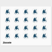 French bulldog and a cat classic round sticker (Sheet)
