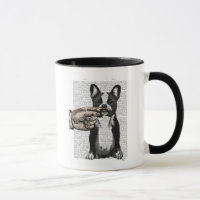 French Bulldog and Finger Moustache