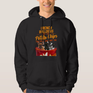 French Bulldog And Potatoes Chips Dog Mama Papa Hoodie