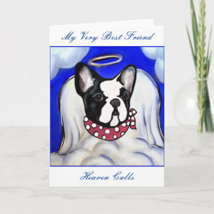 French Bulldog Angel Holiday Card