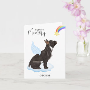 French Bulldog Angel Pet Loss Dog Sympathy Card