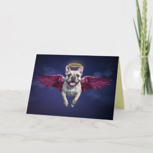 French Bulldog Angel Sympathy Card