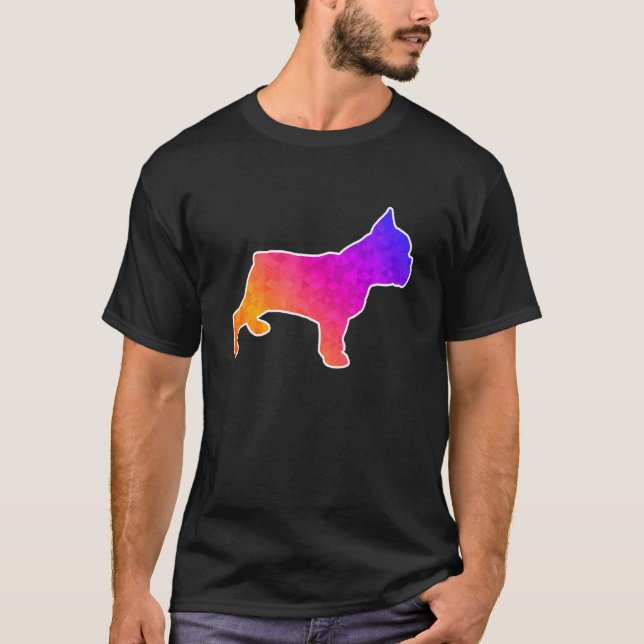 French Bulldog Ar Low Poly T-Shirt (Front)