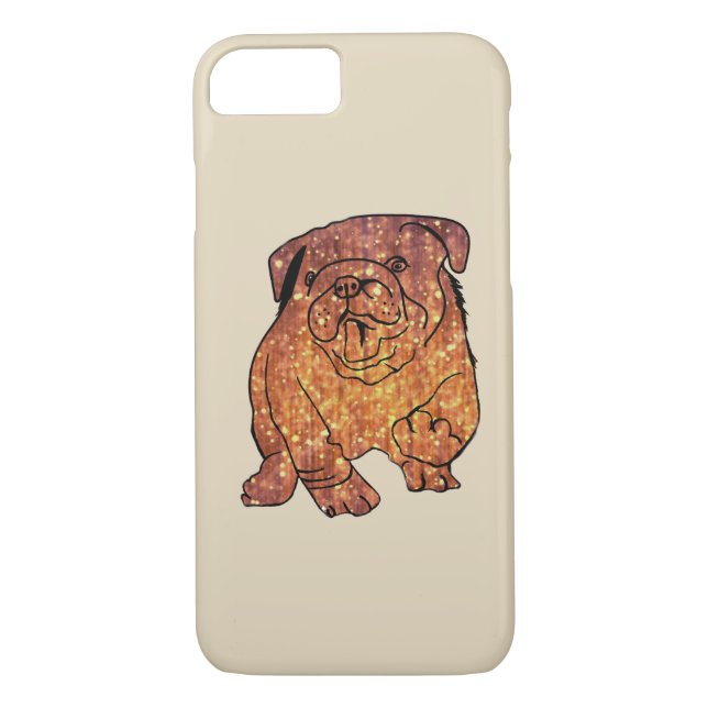 French Bulldog Art Apple iPhone 8/7, Barely There Case-Mate iPhone Case (Back)