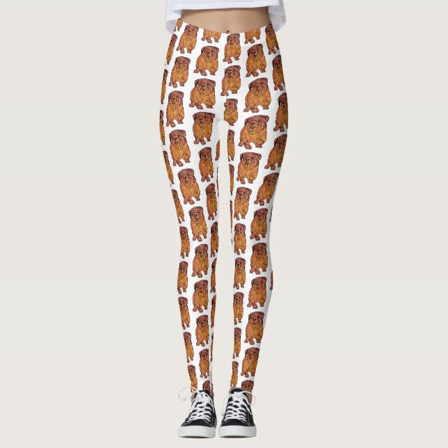 French Bulldog Art Custom Leggings (Front)