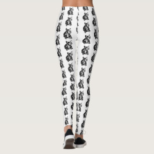 French Bulldog Art Drawing  Leggings