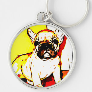 French Bulldog Art Keychain